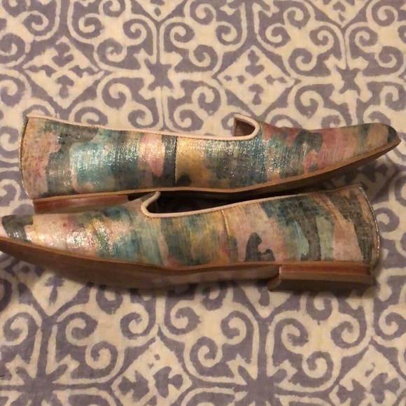 Miista Gorgeous Watercolour Sparkle Flats - Picture 5 of 6